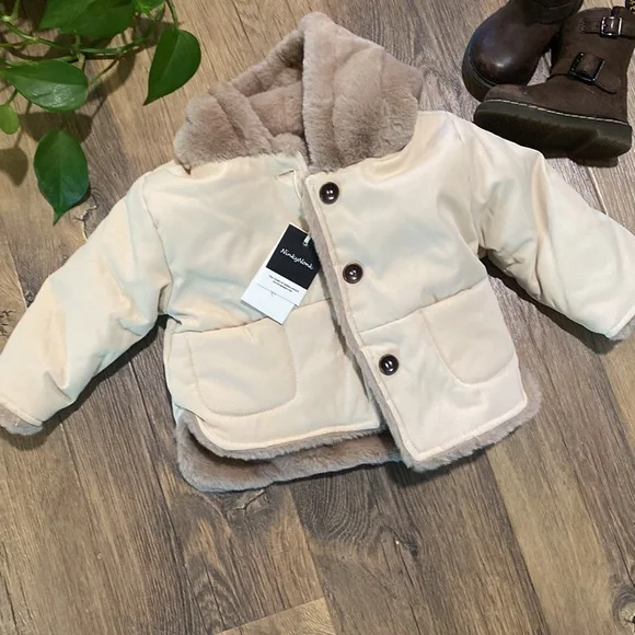 Ninky Nonk || Toddler Warm Winter Faux Fur Lined Jacket - Picture 5 of 10